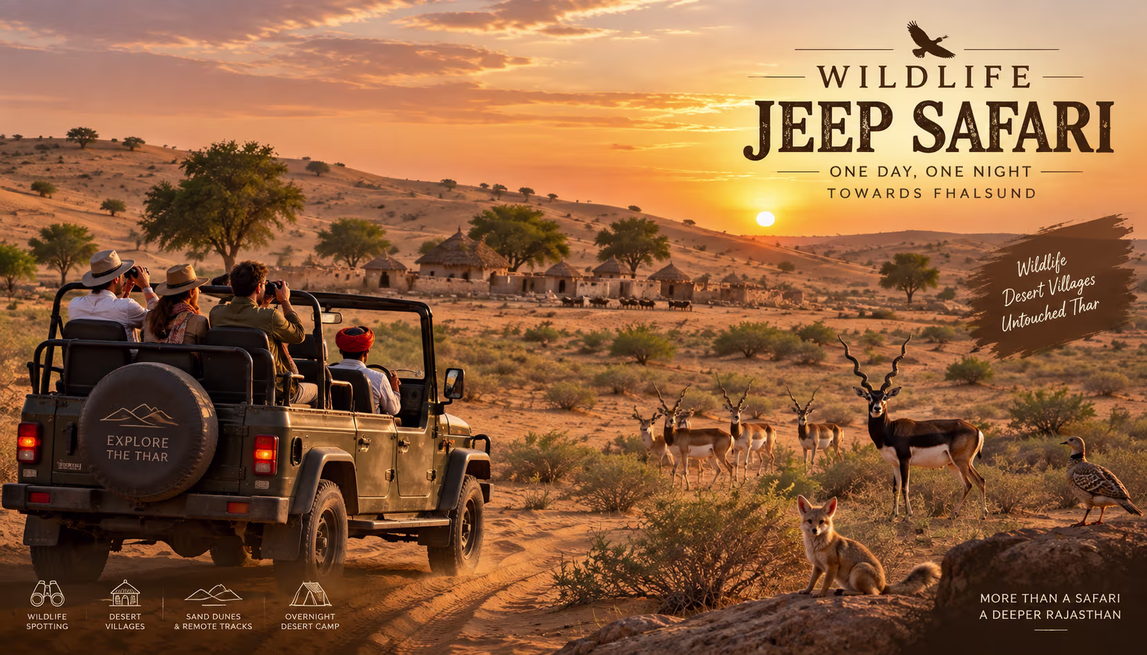 Wildlife Jeep Safari: One Day, One Night Towards Phalsund